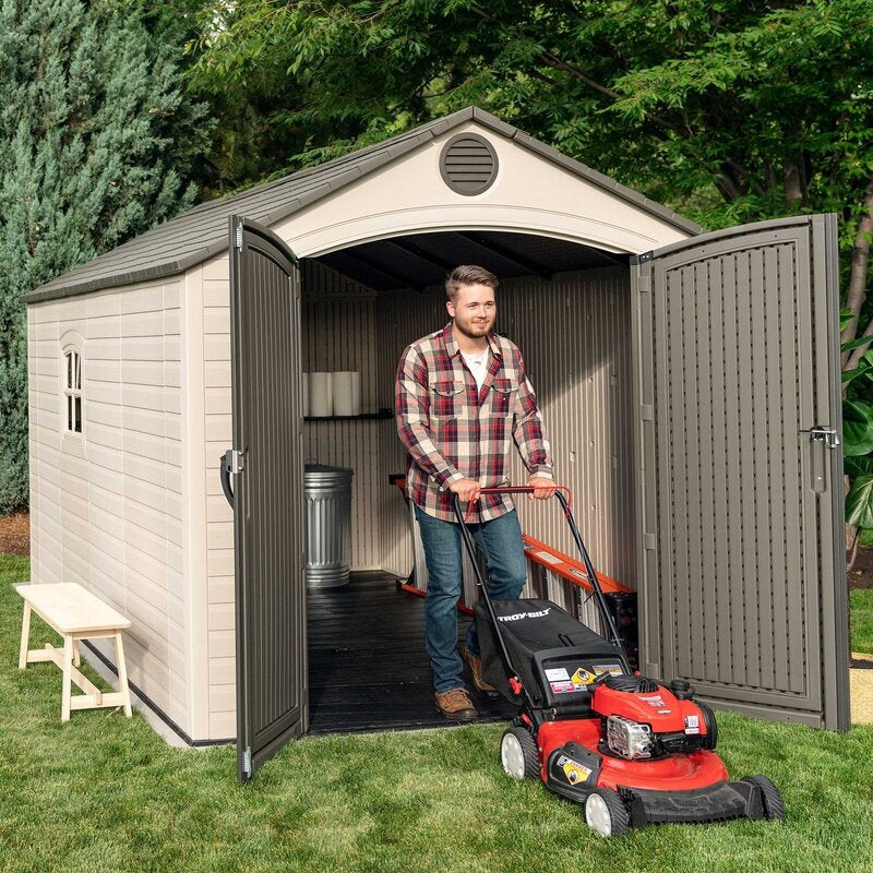 8 ft. W x 12.5 ft. D Plastic Storage Shed